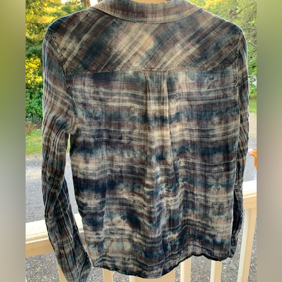 S Bella Dahl Plaid Cozy Crinkle Cotton - like new! Revolve Anthropologie - Picture 5 of 7